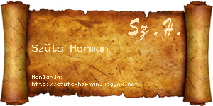 Szüts Herman névjegykártya