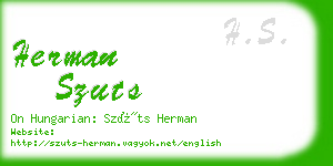 herman szuts business card